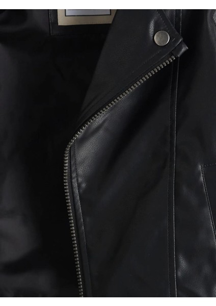 Uzun Kollu Erkek Çocuk Deri Görünümlü Ceket (W5) fiyatları