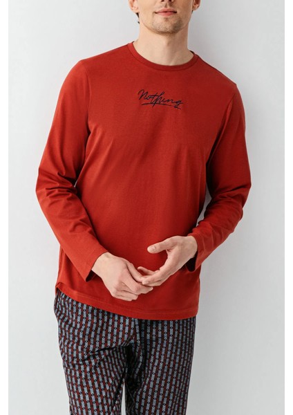 Uzun Kol Erkek Pijama Takım 3506 modelleri