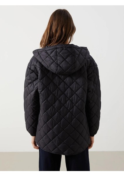 Kapüşonlu Kapitone Oversize Kadın Şişme Mont (W5) modelleri