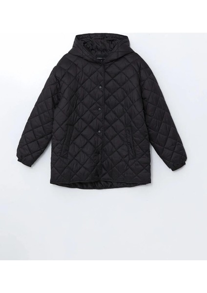 Kapüşonlu Kapitone Oversize Kadın Şişme Mont (W5) fırsatları