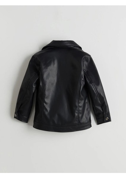 Uzun Kollu Erkek Çocuk Deri Görünümlü Ceket (W5) modelleri