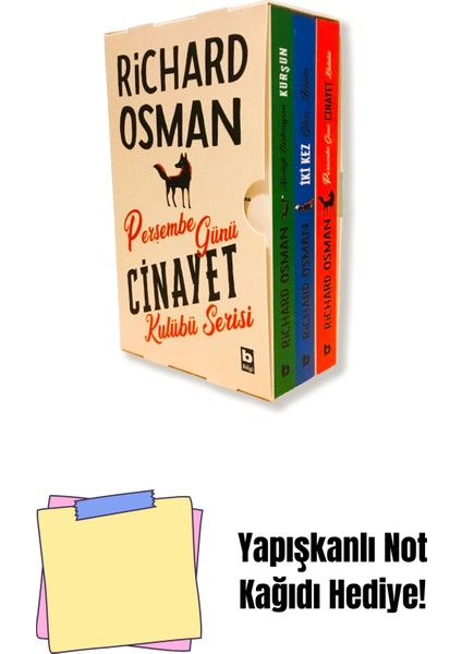 Perşembe Günü Cinayet Kulübü Serisi (3 Kitap Takım) + Yapışkanlı Not Kağıdı