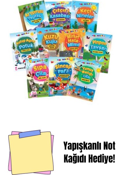 Mini Masallar 5. Set 10 Kitap + Yapışkanlı Not Kağıdı