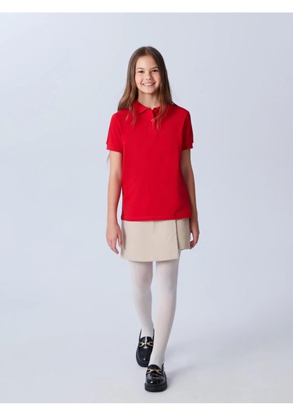 Basic Gabardin Kız Çocuk Şort Etek (W5)