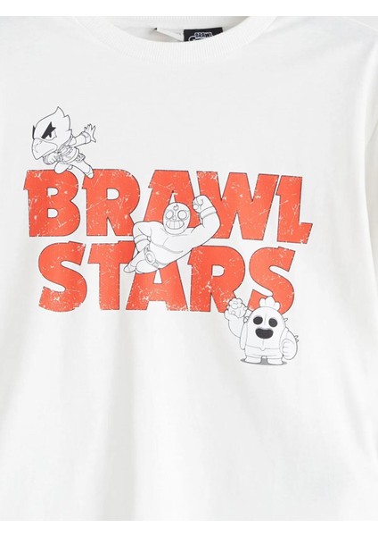 Bisiklet Yaka Brawl Stars Baskılı Erkek Çocuk Tişört (W5) modelleri