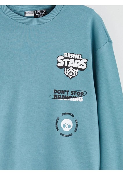 Bisiklet Yaka Brawl Stars Baskılı Erkek Çocuk Tişört (W5) fiyatları