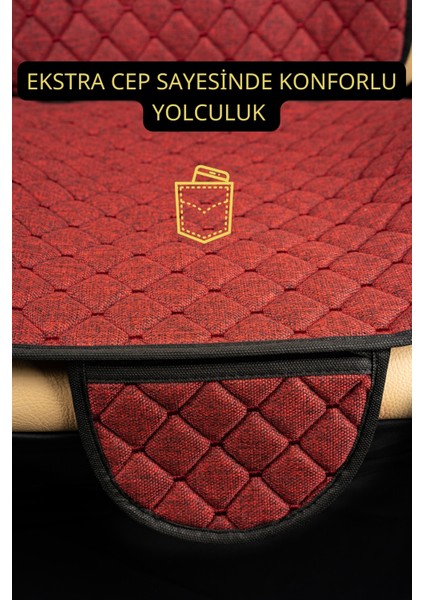 Terletmez, Keten,cepli, Kolay Montaj, Ototurco Koltuk Koruyucu Kılıf-Minder Seti (7li Tam Set) fiyatları