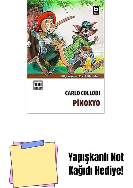 Pinokyo + Yapışkanlı Not Kağıdı