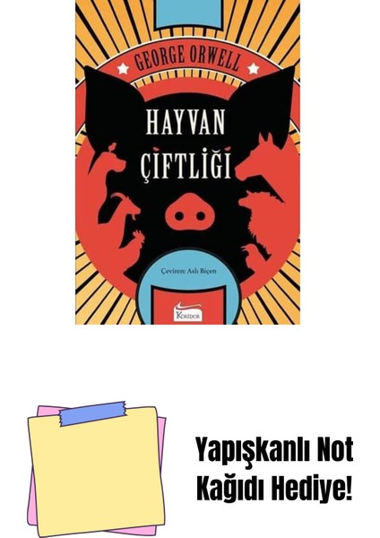 Hayvan Çiftliği (Bez Ciltli) + Yapışkanlı Not Kağıdı
