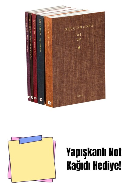 Oruç Aruoba Şiir Seti 5 Kitap + Hediyeli + Yapışkanlı Not Kağıdı