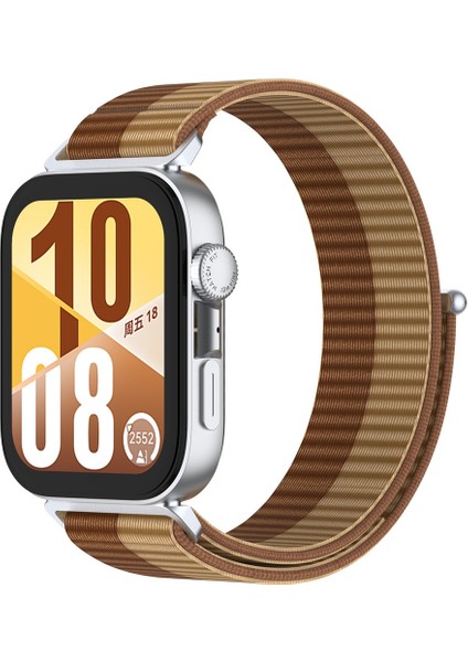 Huawei Watch Fit 4 Pro/fit 4/fit 3 Uyumlu Hasır Örgü Dokuma Naylon Spor Kordon Cırtlı Pratik Kayış