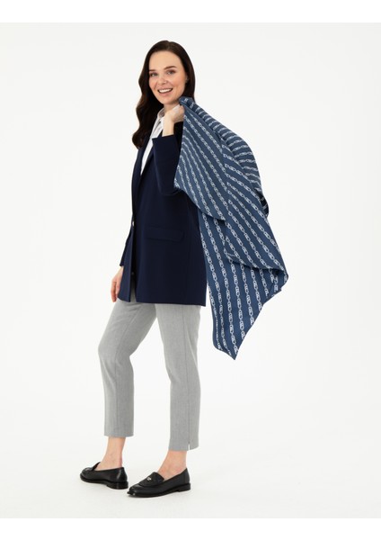 Kadın Lacivert Ipek Şal 50307817-VR033