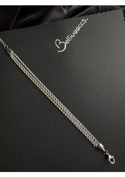 Gümüş Renkli Çelik Bileklikler