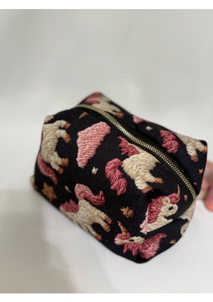 Makyaj Çantası Unicorn Desenli