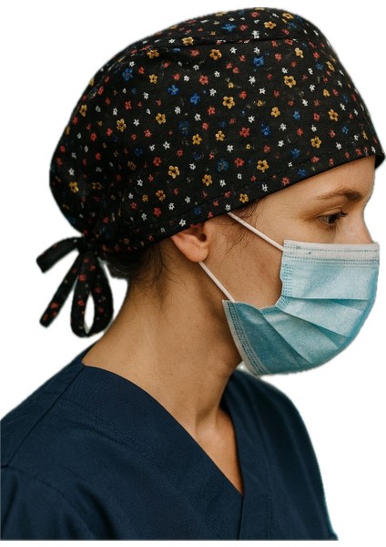 Sağlıkçı Bonesi – Pamuklu Desenli Cerrahi Bone