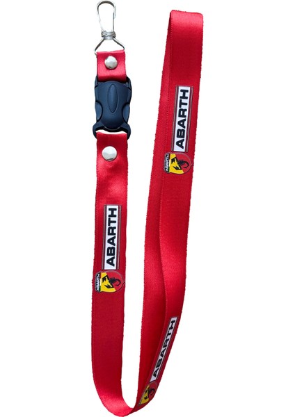 Abarth Uyumlu, Kırmızı Renk, Yüksek Kalite Oto Ayna Askısı ve Ayna Ipi