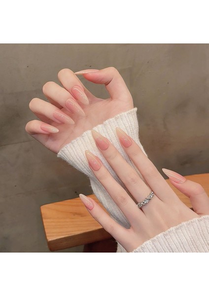10'lu Gri Uzun Balerin TT1148 Tekrar Kullanılabilir El Yapımı Protez Takma Tırnak - Gri-S indirimleri