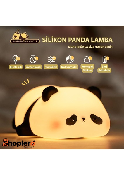 Silikon Panda Gece Lambası