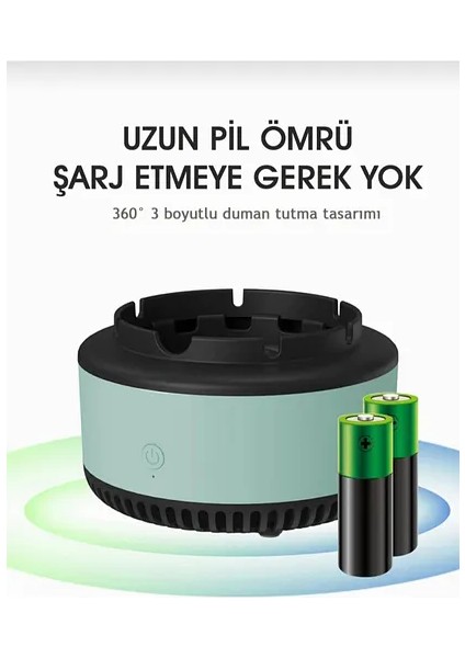 Duman Emici Pilli Akıllı Dumansız Küllük - Hava Temizleyici Kül Tablası indirimleri