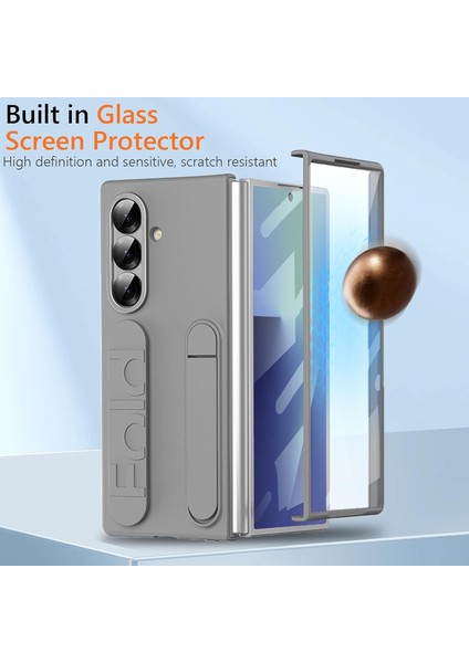Samsung Galaxy Z Fold 7 Kılıf Elastik El Bandlı L Standlı Premium Orjinal Fold Yazılı Logo Kapak indirimleri