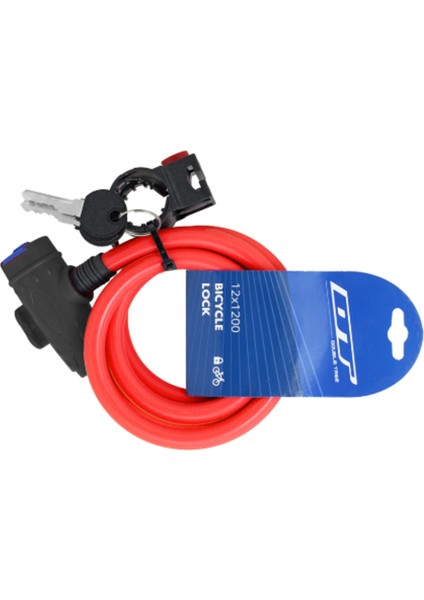 Bisiklet Kilit Halat 12X1200 mm | Anahtar & Braket | DT81211 | 4 Renk Seçeneği fiyatları
