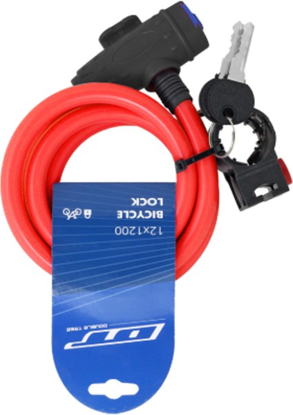 Bisiklet Kilit Halat 12X1200 mm | Anahtar & Braket | DT81211 | 4 Renk Seçeneği modelleri