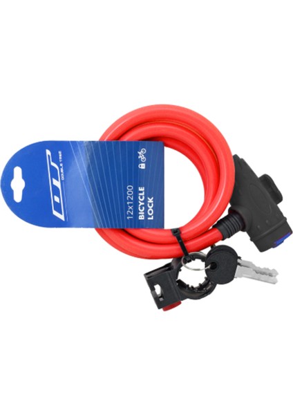 Bisiklet Kilit Halat 12X1200 mm | Anahtar & Braket | DT81211 | 4 Renk Seçeneği fırsatları