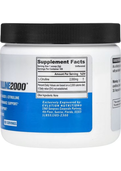 Evlution Nutrition L-Citrulline 2000 Mg 100 Servis fiyatları