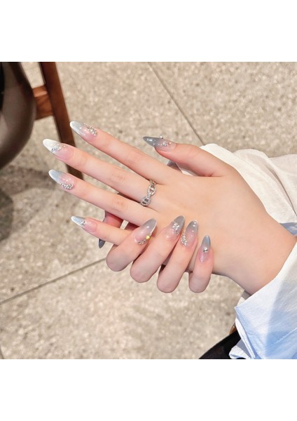 Tekrar Kullanılabilir El Yapımı Protez Takma Tırnak TT1125 - Dreamy Stones - 10'lu fiyatları