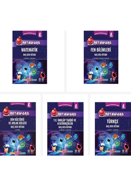 Nartest 8. Sınıf Metaword Tüm Dersler Baş Ucu Kitabı Seti 5 Kitap