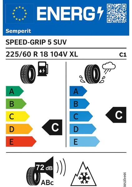 225/60 R18 104V Xl Speed-Grıp 5 Oto Kış Lastiği (Üretim Yılı:2025) fiyatları