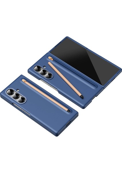 Samsung Galaxy Z Fold 7 Kılıf S Pen Kalem Bölmeli Yuvalı Clasic Titanyum Renkli Premium Sert Kapak fırsatları