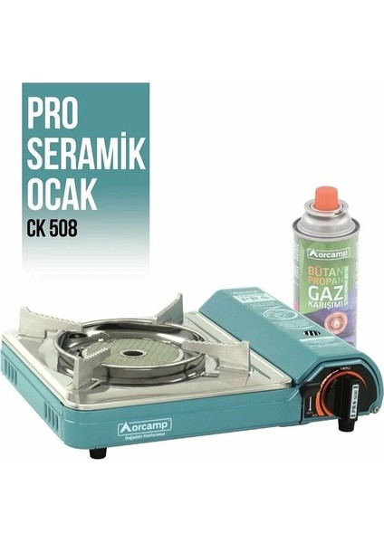 CK-508/TEKLI Seramik Brülörlü Portatif Ocak Mavi