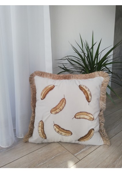 Lüks Tüy Nakış Işleme Kırlent Kılıfı 2'li Set fiyatları