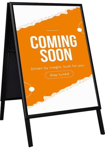 Çift Taraflı A1 (59.4X84.1) Siyah A Pano Kaldırım Panosu Reklam ve Afiş Panosu