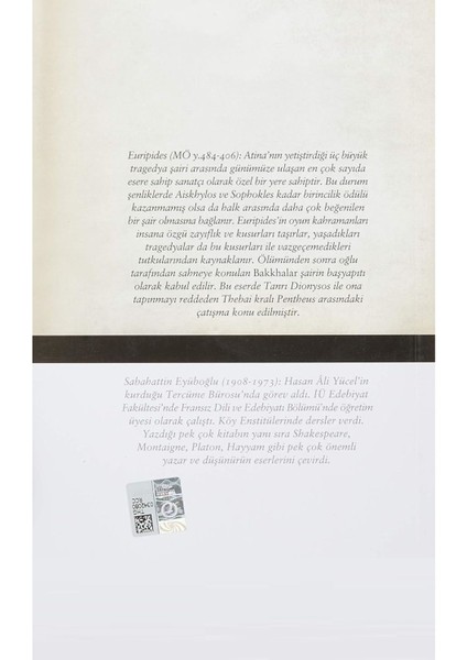 Bakkhalar - Euripides | Popüler Kitaplar fiyatları