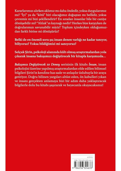 Bakışınızı Değiştirecek 10 Deney : Insan - Selçuk Şirin | Popüler Kitaplar fiyatları