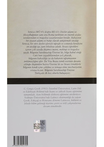 Bilgeliğin Sarsılmazlığı Üzerine - Inziva Üzerine / Seneca | Popüler Kitaplar fiyatları