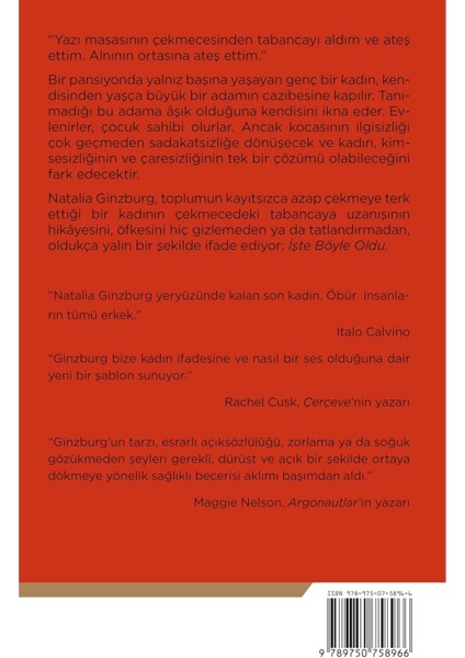 Işte Böyle Oldu - Natalia Ginzburg | Popüler Kitaplar fiyatları