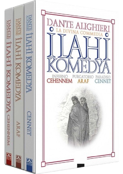 3 Kitap Kutulu Set - Ilahi Komedya: Cehennem - Araf - Cennet / Dante Alighieri | Popüler Kitaplar