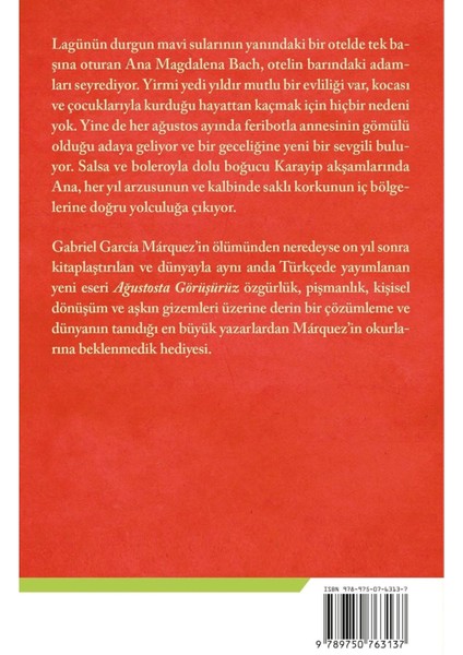 Ağustosta Görüşürüz - Gabriel Garcia Marquez | Popüler Kitaplar fiyatları