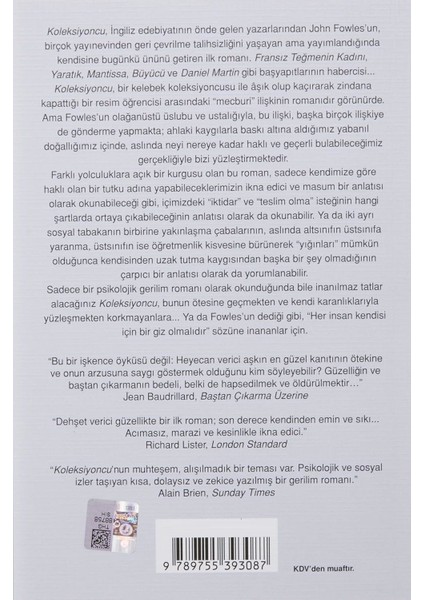 Koleksiyoncu - John Fowles | Popüler Kitaplar fiyatları