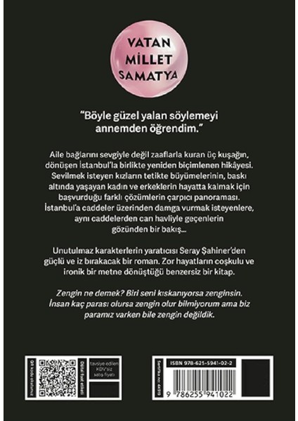 Vatan Millet Samatya - Seray Şahiner | Popüler Kitaplar fiyatları