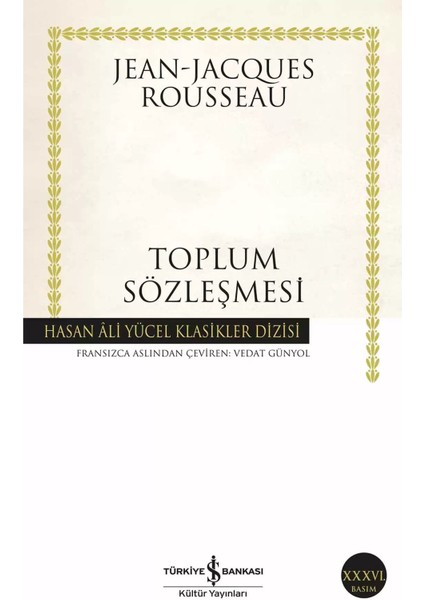Toplum Sözleşmesi - Jean Jacques Rousseau | Popüler Kitaplar modelleri