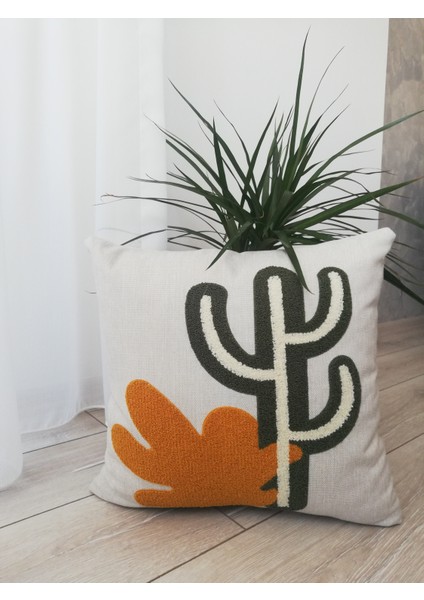 Bohem Kaktüs Temalı Punch Kırlent Kılıfı 2'li Set modelleri