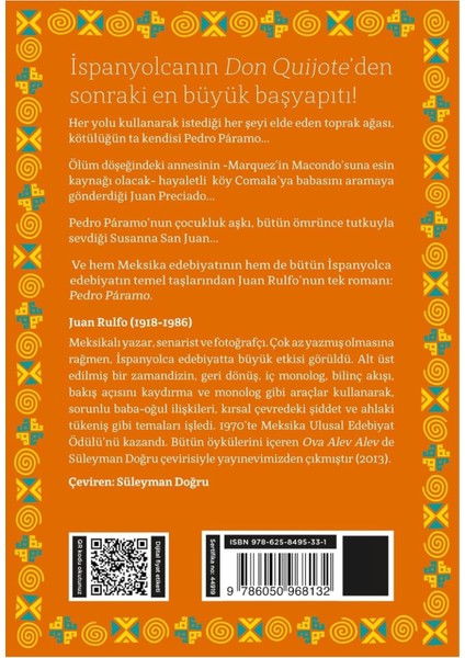 Pedro Paramo - Juan Rulfo | Popüler Kitaplar fiyatları