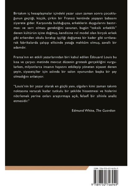 Babamı Kim Öldürdü - Edouard Louis | Popüler Kitaplar fiyatları