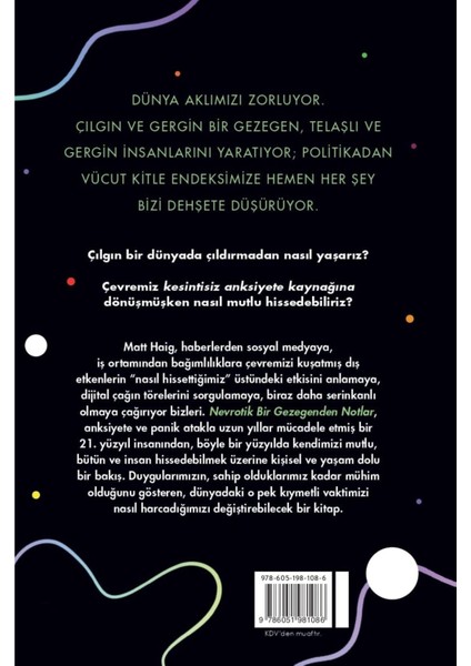 Nevrotik Bir Gezegenden Notlar - Matt Haig | Popüler Kitaplar fiyatları