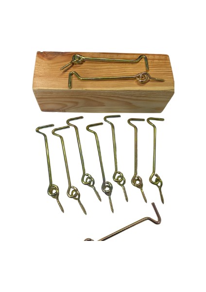 Maymuncuk 80 mm ve 100 mm – 10’lu Set | Metal Kilitleme Aparatı / Çift Taraflı Kilit Mandalı