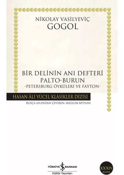 Bir Delinin Anı Defteri Palto-Burun - Petersburg Öyküleri ve Fayton | Popüler Kitaplar modelleri